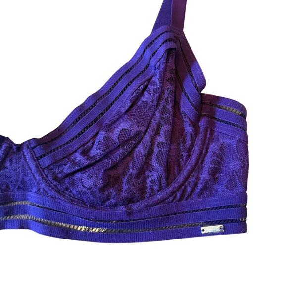 Victoria’s Secret PINK Purple Lace Underwire Bra 36C/D 783B2 - Picture 4 of 6